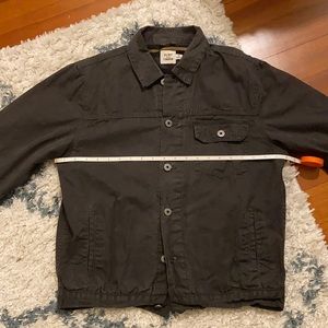 Flint and Tinder flannel lined waxed jacket charcoal Size M
